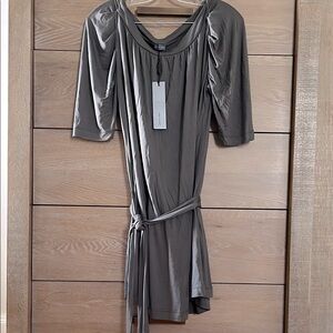 NWT PIETRO FILIPI Elegant Gray Mini Dress